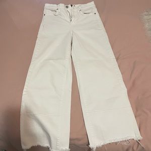 Banana Republic high waisted white jeans